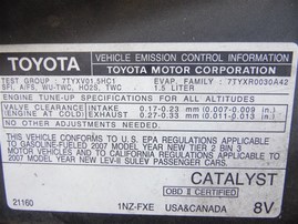 2007 Toyota Prius Gray 1.5L AT #Z24732